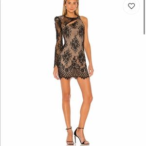 Revolve NBD : Black Lace Single Shoulder Dress